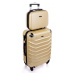 Zlatá sada (taška+kufor) škrupinových kufrov &quot;Premium&quot; - veľ. XL+S