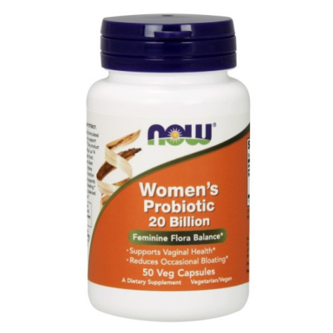 NOW® Foods NOW Women's probiotic (probiotiká pre ženy), 20 miliárd, 50 rastlinných kapsúl