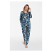 Women's pajamas Madison, long sleeves, long pants - print