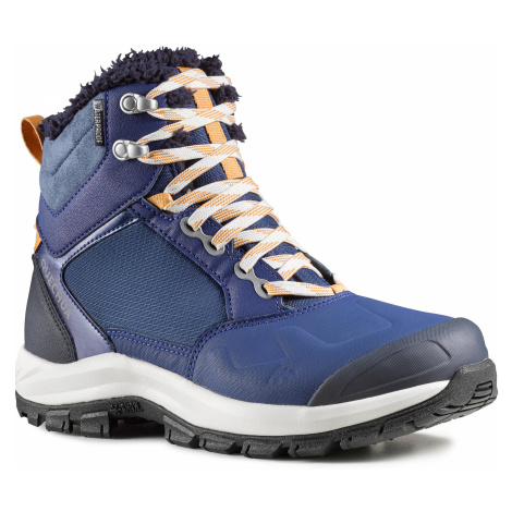 QUECHUA Dámska obuv na zimnú turistiku SH520 X-warm modrá MODRÁ