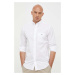 Bavlnená košeľa Gant pánska, biela farba, regular, s golierom button-down