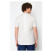 Trendyol Stone Regular/Regular Cut Back Text Printed 100% Cotton Short Sleeve T-Shirt