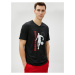 Koton Sports T-Shirt with Basketball Print V-Neck Short Sleeve