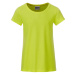 James & Nicholson Klasické dievčenské tričko z biobavlny 8007G - Žlto-zelená