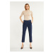 MONNARI Woman's Trousers Fabric Pants With Straight Legs Navy Blue
