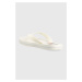 Žabky Tommy Jeans dámske, biela farba, na plochom podpätku, EN0EN02194