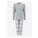 Pánske pyžamo - NM2178E 1N0 - šedá/biela - Calvin Klein šedo-bílá