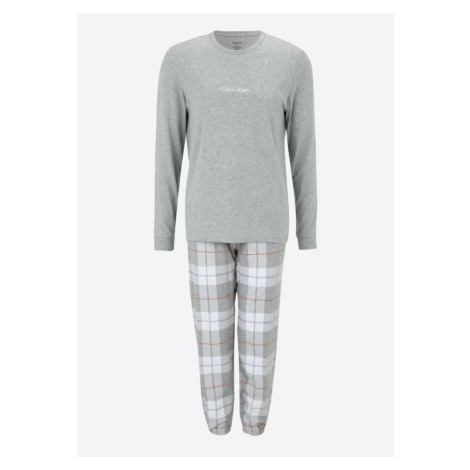 Pánske pyžamo - NM2178E 1N0 - šedá/biela - Calvin Klein šedo-bílá