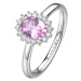 Brosway Elegantný strieborný prsteň Fancy Vibrant Pink FVP73 54 mm