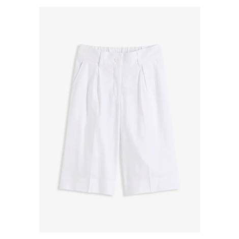 Široké bermudy zo vzdušného pláteného mixu bonprix