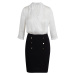 Bielo-čierne dámske puzdrové šaty ORSAY