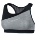 Nike SWOOSH BAND MTLC LOGO BRA Dámska športová podprsenka, čierna, veľkosť