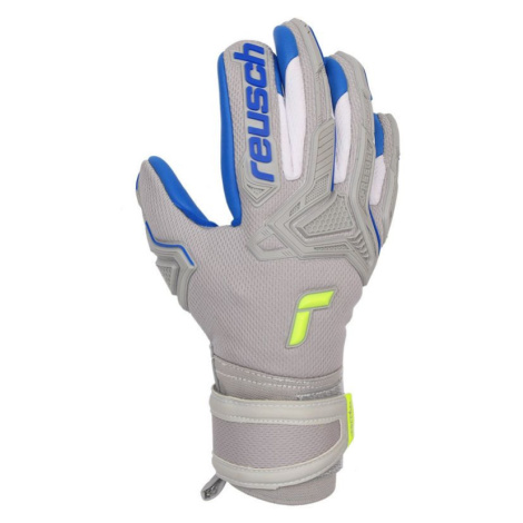 Brankárske rukavice Attrakt Freegel Silver Finger Support Jr 52 72 230 6006 - Reusch šedo-modrá