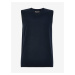 Čisto bavlnený sveter bez rukávov Marks & Spencer námornícka modrá