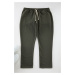 Trendyol Khaki Plus Size Regular Cut Textured Sweatpants