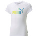 Puma ESS+BLEACH LOGO TEE Dievčenské tričko, biela, veľkosť