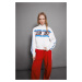 DEFACTO Cool Loose Fit Printed Zippered Thick Sweatshirt