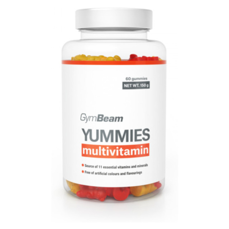 GymBeam Yummies Multivitamin 60 kaps. pomaranč citrón čerešňa
