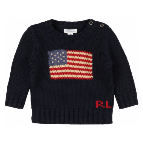 Polo Ralph Lauren Sveter  béžová / námornícka modrá / červená