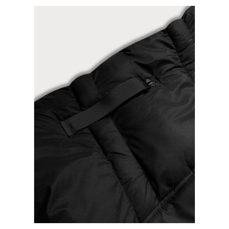 Čierna dámska zimná bunda s kapucňou (5M738-392) J.STYLE