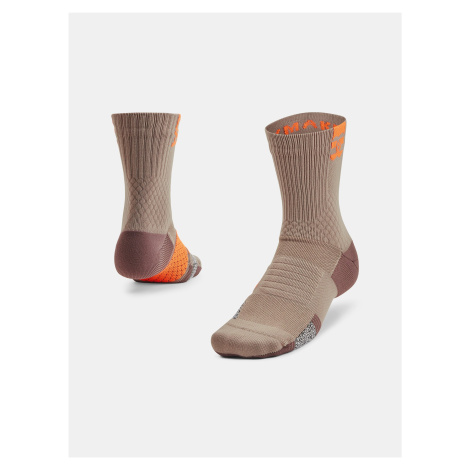 Hnedé športové ponožky Under Armour UA AD Playmaker 1pk Mid