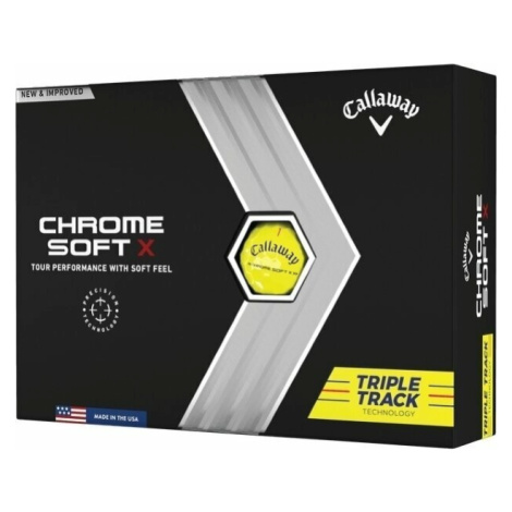 Callaway Chrome Soft X Yellow Triple Track Golfové lopty