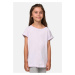 Girls' organic soft lilac t-shirt with extended shoulder