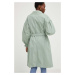 Kabát Answear Lab dámsky, zelená farba, prechodný, oversize