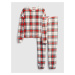 Červené dámské flanelové kostkované pyžamo GAP