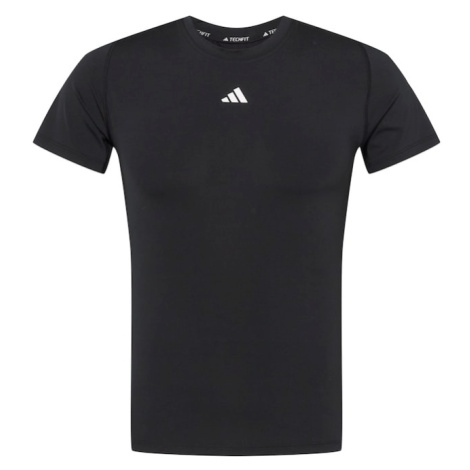 ADIDAS PERFORMANCE Funkčné tričko 'Techfit '  čierna / biela