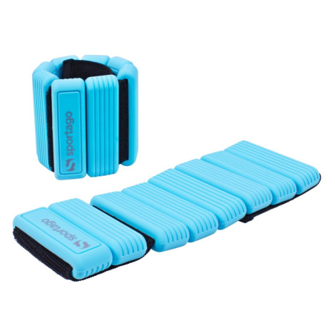 Sportago Fity Groove silikónové závažie na členky 2x0,5 kg, modré