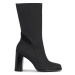 Calvin Klein Jeans Členková obuv Heel Zip Boot Lth Wn YW0YW01113 Čierna