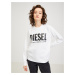 Diesel Mikina - F-ANGS-ECOLOGO SWEAT-SHIR biela