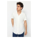 Trendyol White Regular Fit Open Collar Summer Shirt