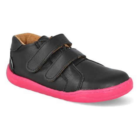 Barefoot tenisky Pegres - Skinny SBF60F čierne/ružové