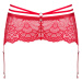 Podvazkový pás Obsessive Loventy garter belt Farba: Červená