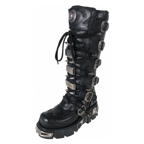 topánky kožené NEW ROCK High Vampire Boot (161-S1) Black Čierna