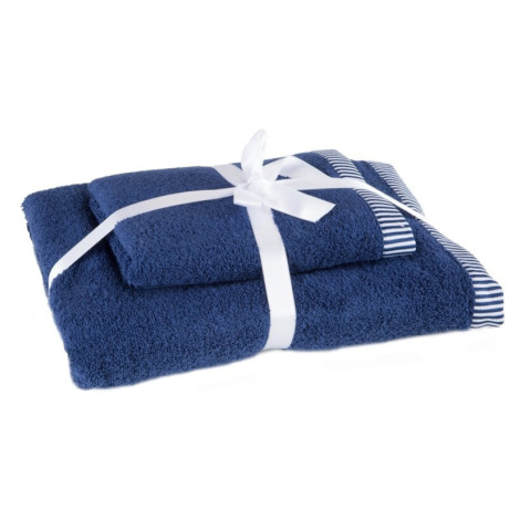 Eurofirany Unisex's Towel 425159 Navy Blue