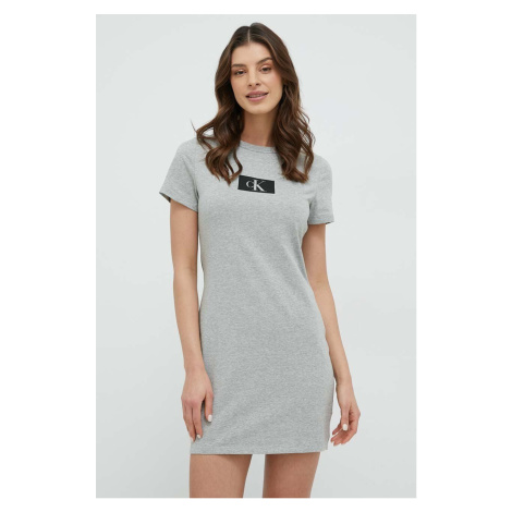 Nočná košeľa Calvin Klein Underwear dámska,šedá farba,000QS6944E