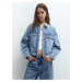 Pull&Bear Prechodná bunda  modrá denim