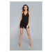 Inspiration pajamas with narrow straps, shorts - black