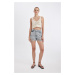 DEFACTO Mom Fit High Waist Cut-Toe Jean Shorts