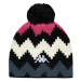 Kappa 6Cento Pomok G Beanie Black/Fuchsia Purple/White/Grey Asphalt Graphic Lyžiarska čiapka