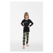 Seward boys' pyjamas, long sleeves, long trousers - dark melange/print