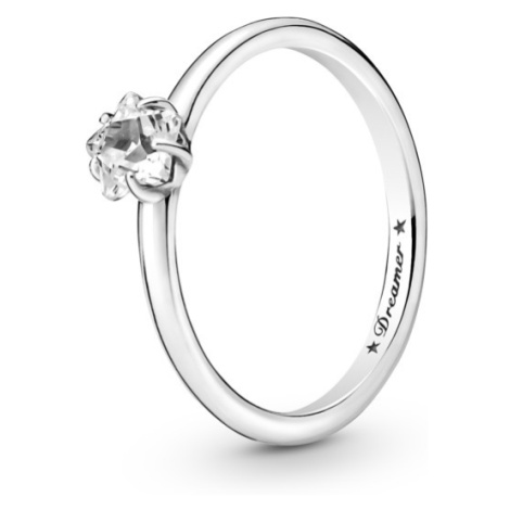 Pandora Očarujúce strieborný prsteň so zirkónom Nebeská hviezda 190026C01 58 mm