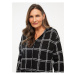 LC Waikiki Women's Plaid Long Sleeve Hooded Knitwear Cardigan