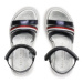 Tommy Hilfiger Sandále Stripes Velcro T4A2-32771-1372 M Tmavomodrá
