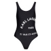 Karl Lagerfeld Jednodielne plavky  čierna / biela