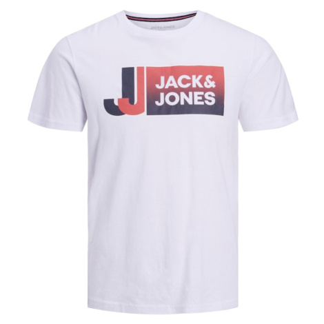 JACK & JONES Tričko  námornícka modrá / svetločervená / biela
