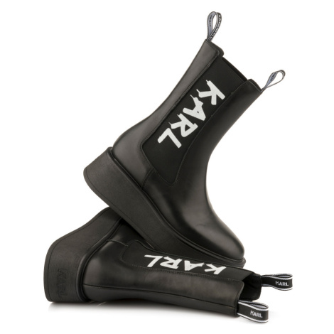 Členková Obuv Karl Lagerfeld Zephyr Midi Gore Boot Black Lthr